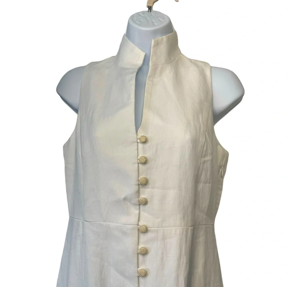 Tuckernuck NEW White Leighton Sleeveless Linen Button Down Midi Dress XS - Picture 6 of 11